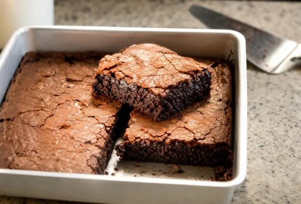 Brownie com casquinha e centro úmido: a mistura define as duas texturas