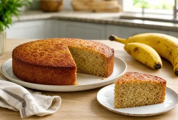 Bolo de banana aproveita a fruta madura sem deixar a massa embatumada