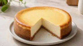 Cheesecake assado sem rachaduras: resfriamento lento protege a superfície