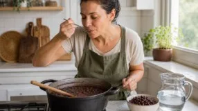 Feijão ficou salgado? Diluição e novos ingredientes corrigem sem milagre