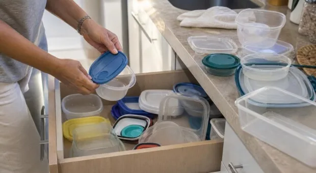 Tampas de potes sem pares roubam espaço: uma triagem resolve antes do organizador