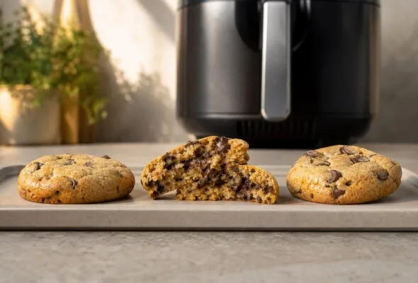 Cookie na air fryer: como acertar o centro macio e as bordas firmes
