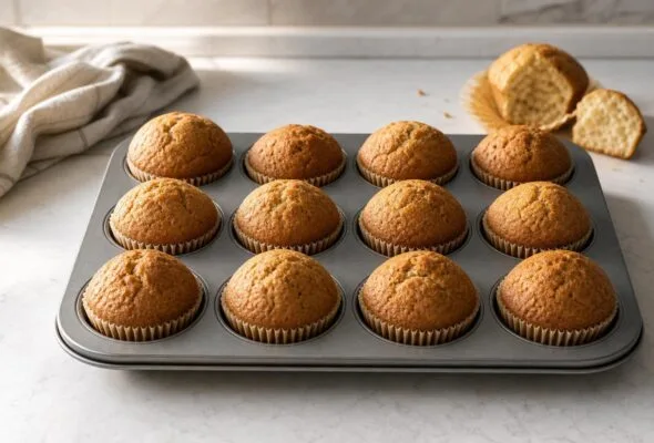 Muffin cresce sem transbordar quando massa, forminha e forno se equilibram