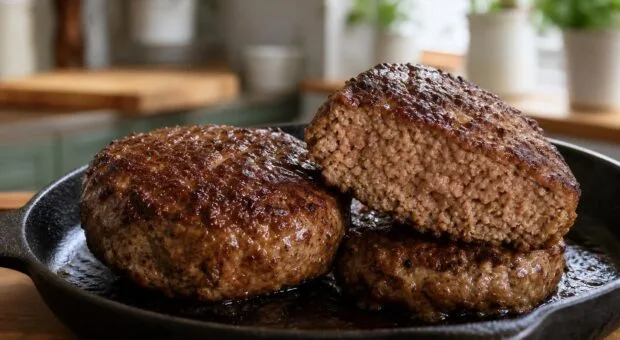 Hambúrguer caseiro suculento sem ovo nem farinha: carne e sal dão estrutura