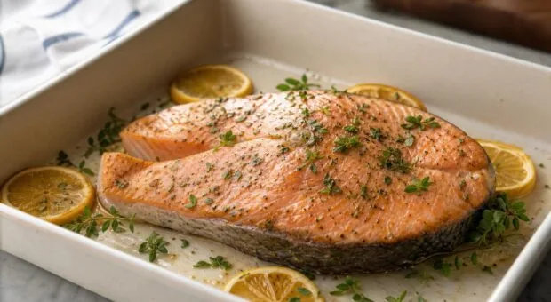 Salmão no forno sem ressecar nas bordas: espessura orienta o tempo