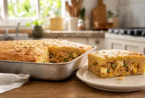 Torta salgada de liquidificador sem recheio no fundo: densidade é a chave