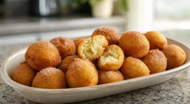 Bolinho de chuva sequinho por fora: tamanho e temperatura evitam óleo demais