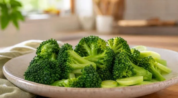 Brócolis verde e firme depois de cozinhar: tempo curto e resfriamento ajudam
