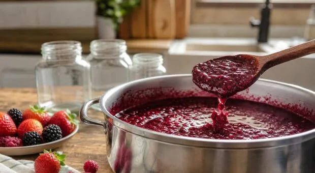 Geleia de fruta no ponto sem excesso de açúcar: pectina e acidez explicam