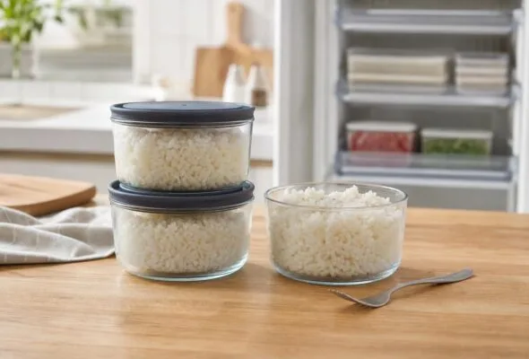 Congelar arroz em porções preserva textura e facilita o reaquecimento correto