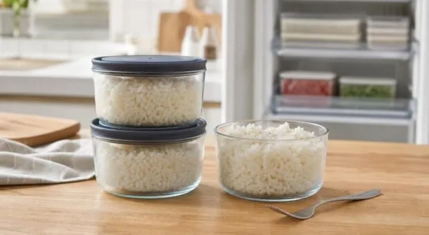 Congelar arroz em porções preserva textura e facilita o reaquecimento correto