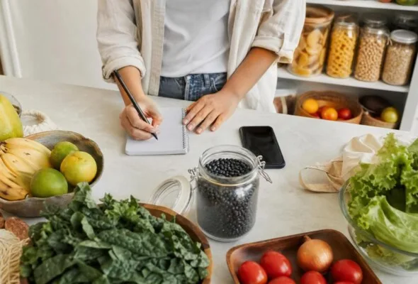 Lista de compras por setores reduz voltas no mercado e alimentos esquecidos